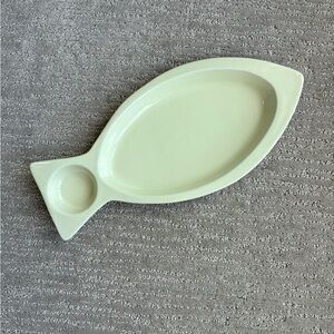 Hall Pottery VINTAGE Ivory Fish-Shaped Serving Platter from the 1980’s